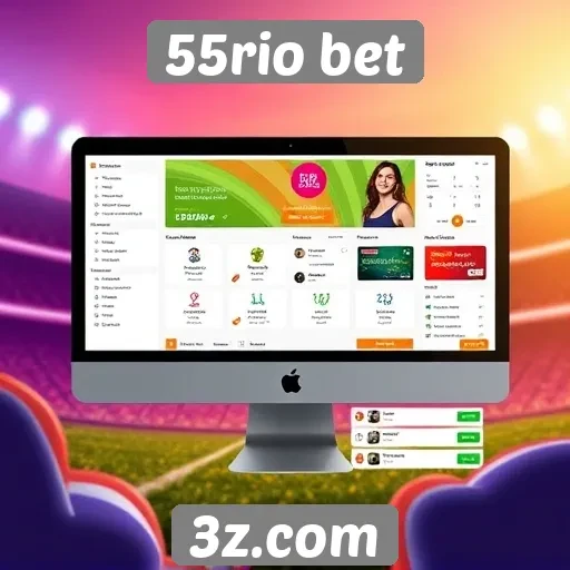 Análise da interface do site 55rio bet